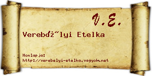 Verebélyi Etelka névjegykártya