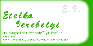 etelka verebelyi business card